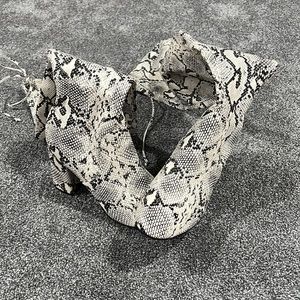 Tall snake print boots